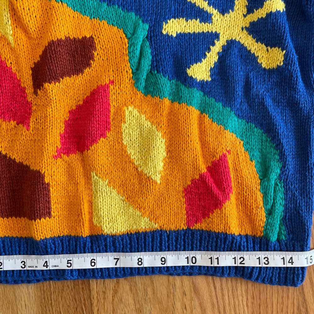 Vintage Jack Winter Petite Vibrant Colors Abstract Women’s Sweater Small - Picture 7 of 11